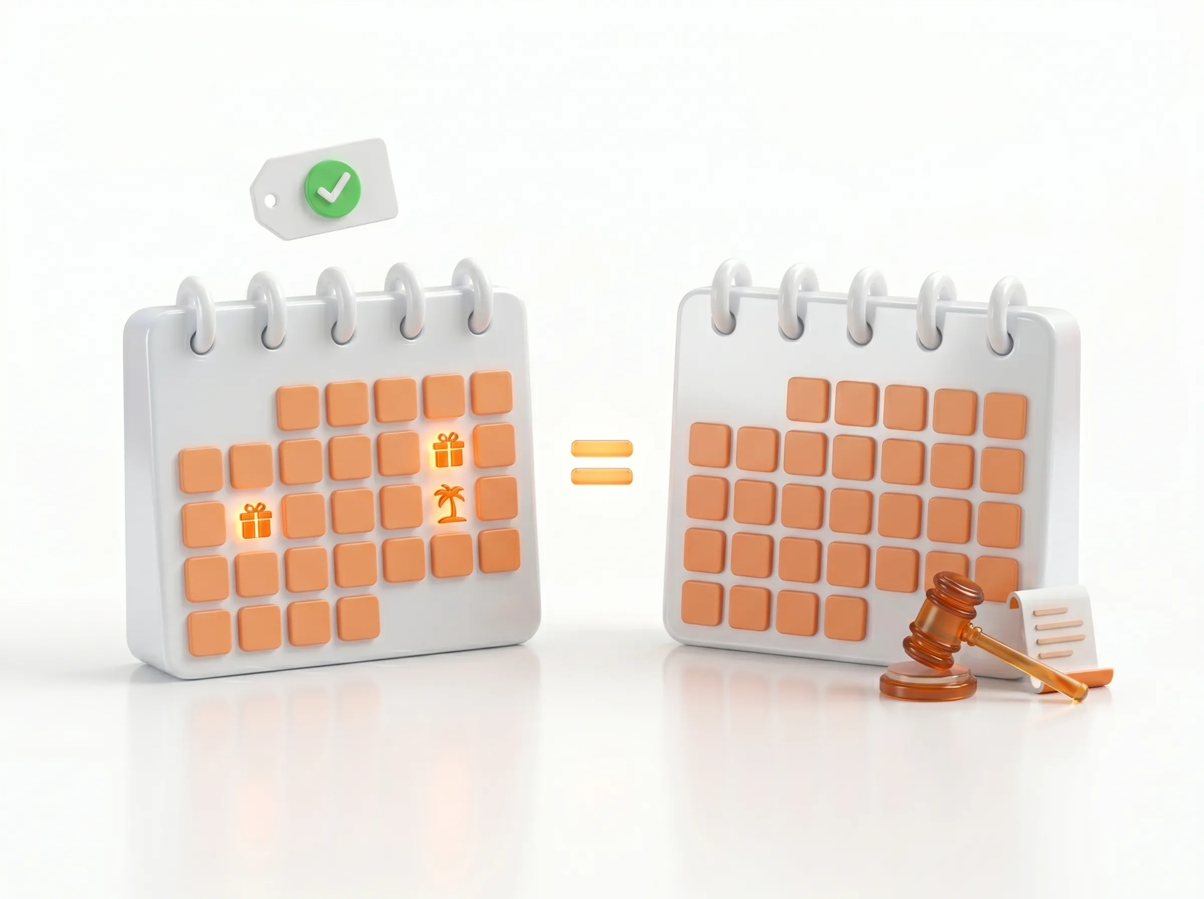 Ilustração sobre o contador de dias e calendário